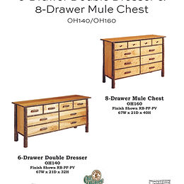 6-Drawer Double Dresser & 8-Drawer Mule Chest - OH140/OH160