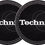 Miniatura: 2x Slipmats Technics Strobo - nero-argento | Dje-commerce.com