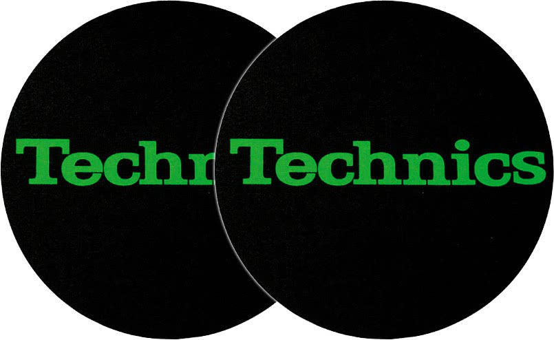 2x Slipmats Technics Logo - verde | Dje-commerce.com