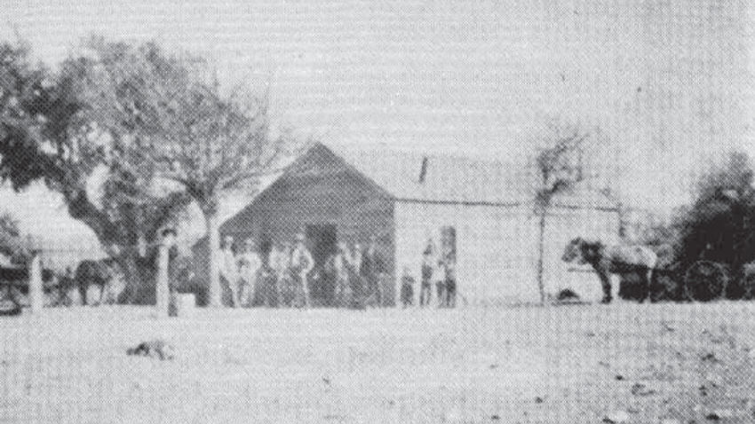 The Cypress Mill store and post office, where settlers in the Pedernales Falls area collected their mail. Photo from Ottilie Goeth, Memoirs of a Texas Grandmother