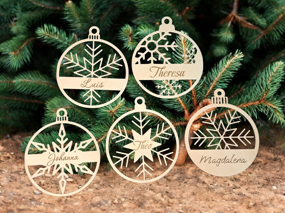 Christbaum Schmuck "Schneeflocke" personalisiert