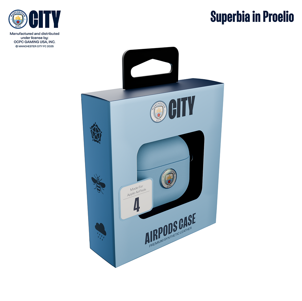 Thumbnail: MANCHESTER CITY Official Leather AirPods Case (For Apple AirPods 4) SB