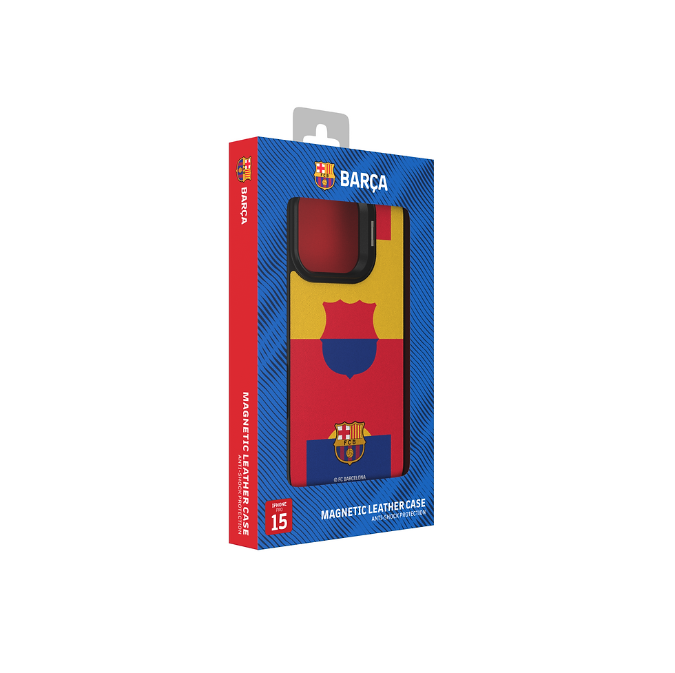 サムネイル： FCB Official Magnetic Leather Phone Case (For Apple iPhone 15  PRO) MF