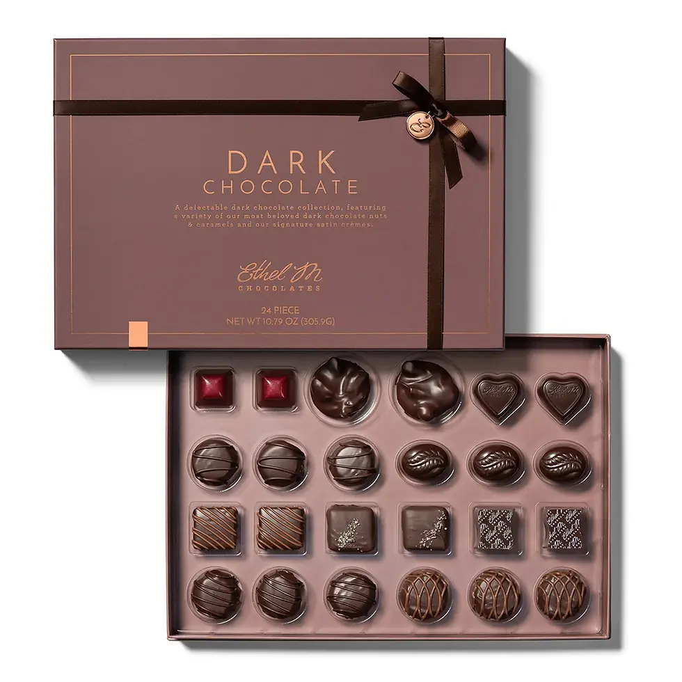 THE DARK CHOCOLATE COLLECTION, 24-PIECE, PREMIUM CHOCOLATE ASSORTMENT BOX