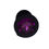 Thumbnail: Small Black Anal Plug with Purple Gem