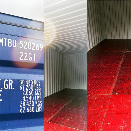 interior of a brand new shipping container