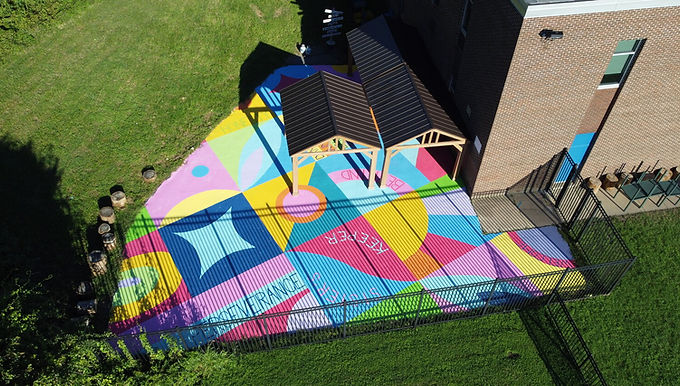 Black Girl Joy Mural - Lillie May Carrol Jackson Charter School