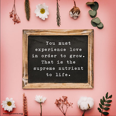 Love is supreme nutrient.