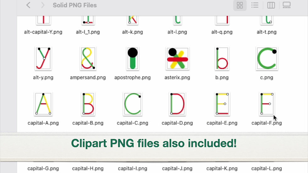 Thumbnail: Green Means Go Font &amp; Clipart- Color Tracing Font - Letter Formation