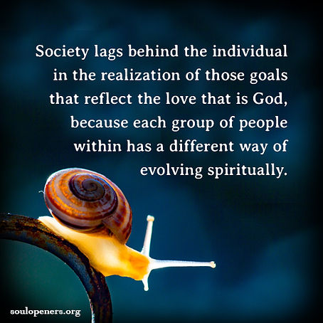 Society lags behind individuals.