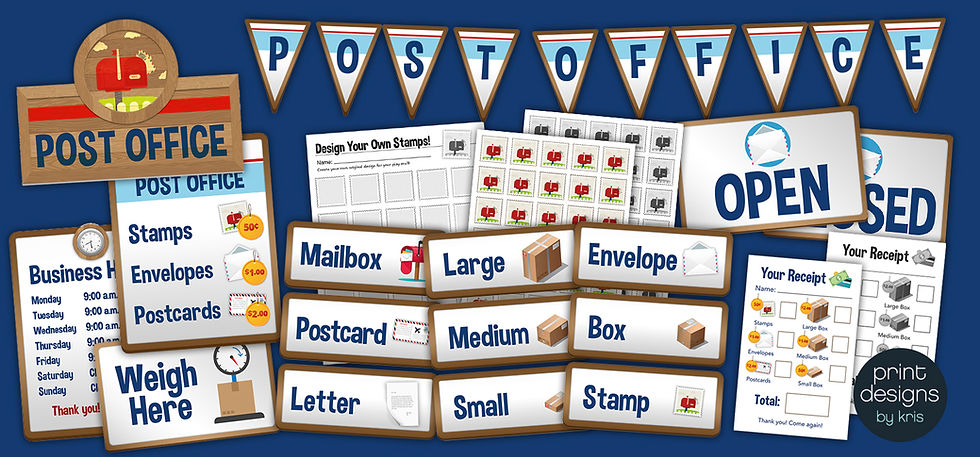 Thumbnail: Dramatic Play Post Office - Preschool and Kindergarten Post Office Play