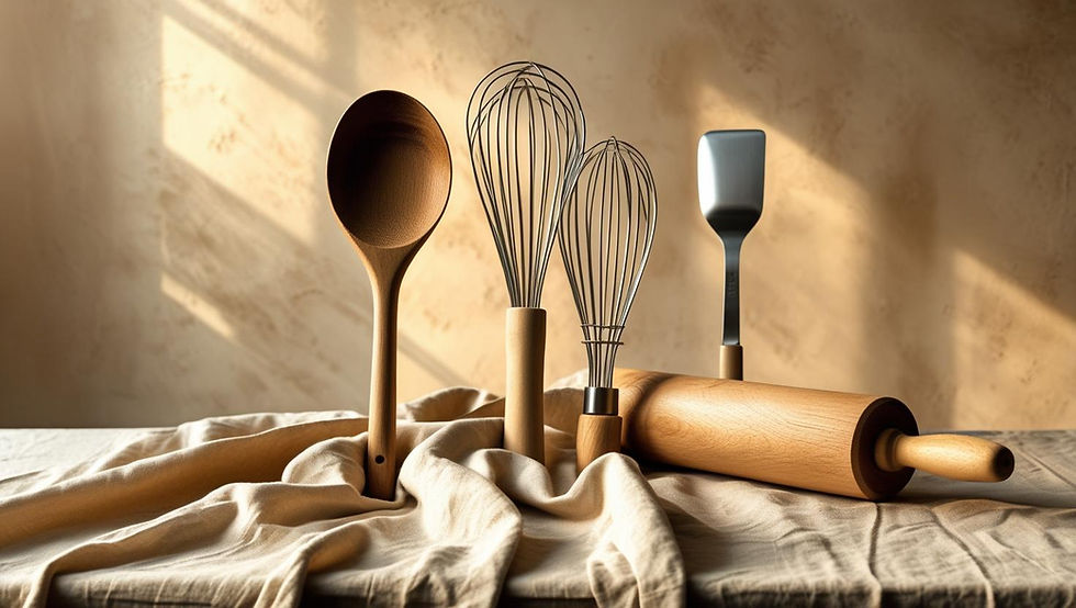 kitchen utensils beige background.jpg