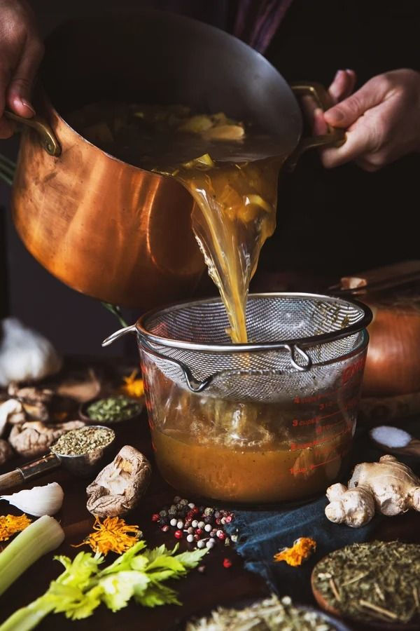 Warming winter broth
