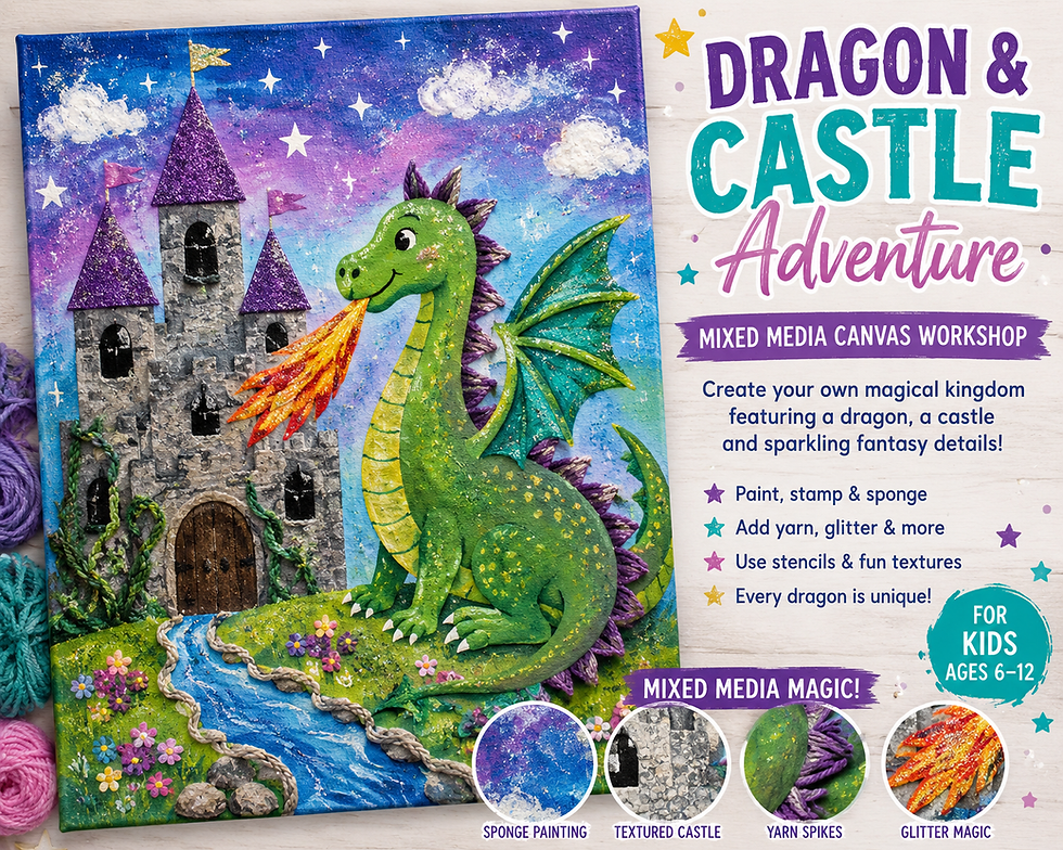 π¨π Princess & Dragon Mixed Media Camp β Day 2!