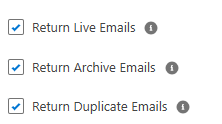More Control over Email component results