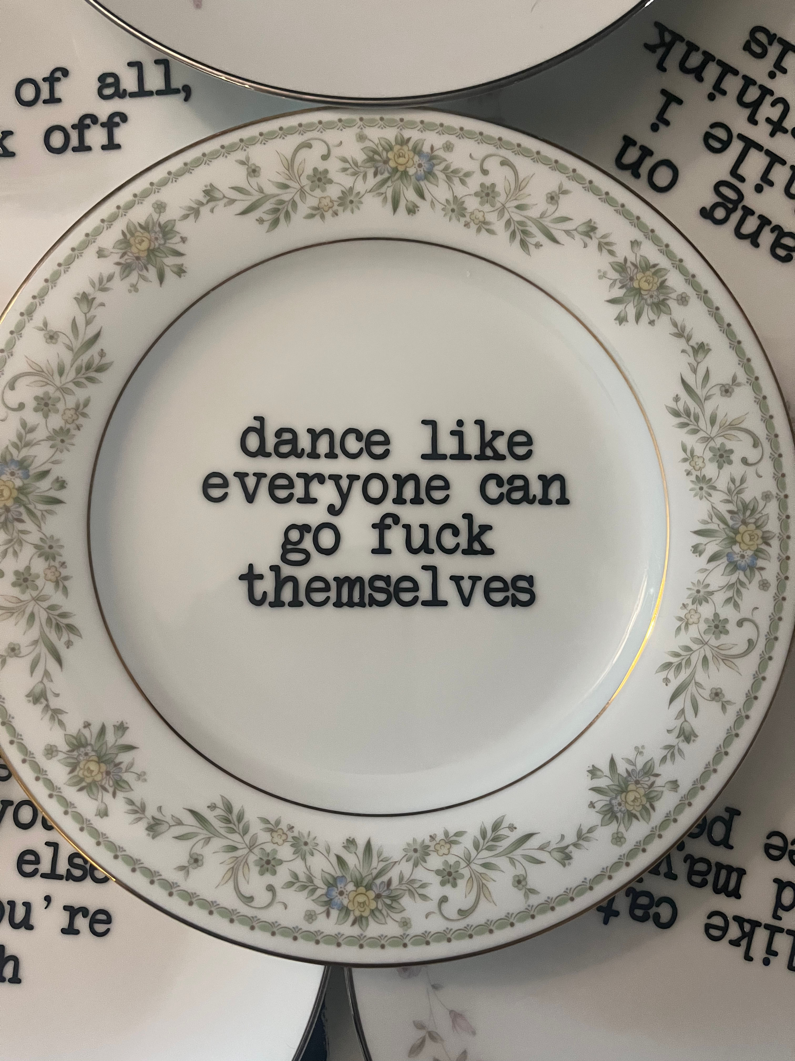 Dance like everyone can small plate 