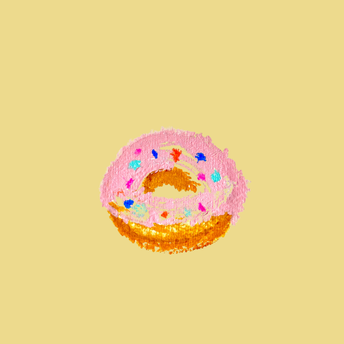 Thumbnail: The Fluffy Doughnut Canvas Messenger Bag