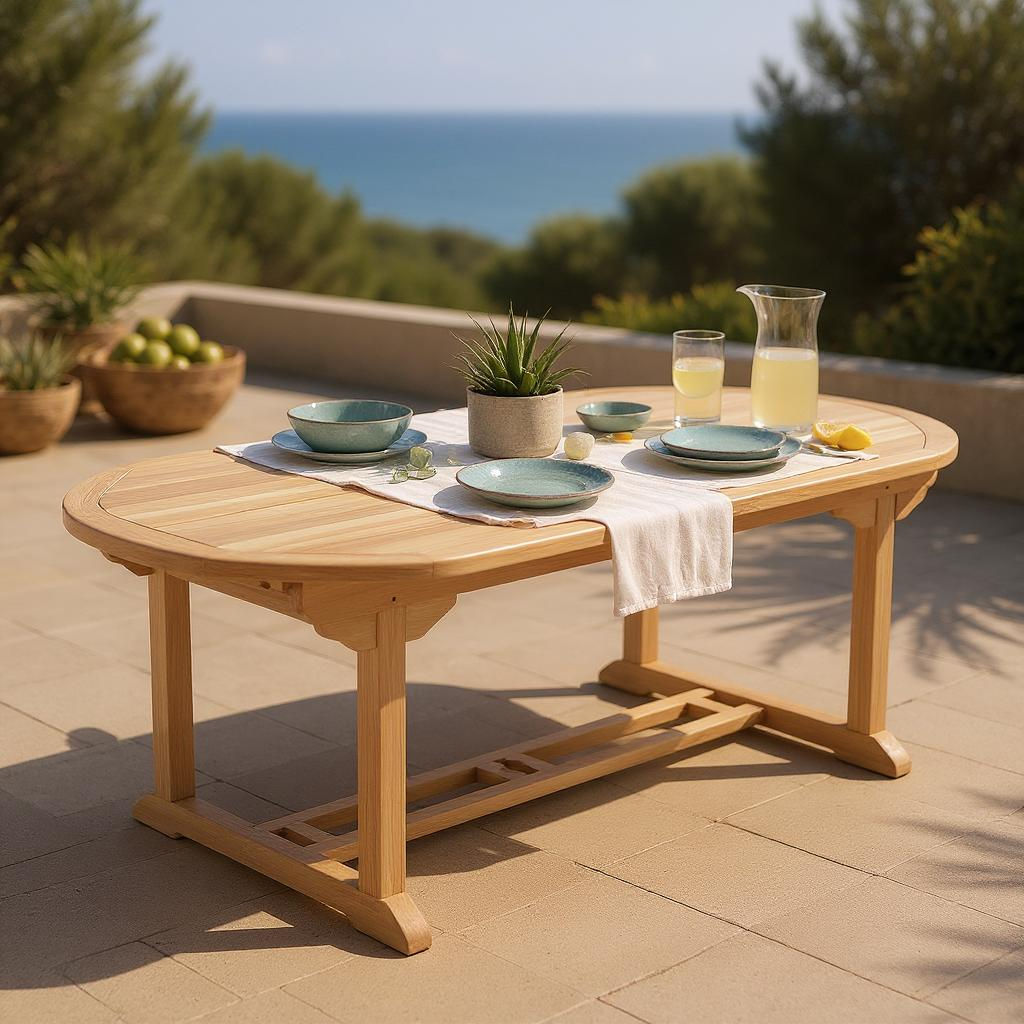 210CM OVAL EXTENDING TABLE