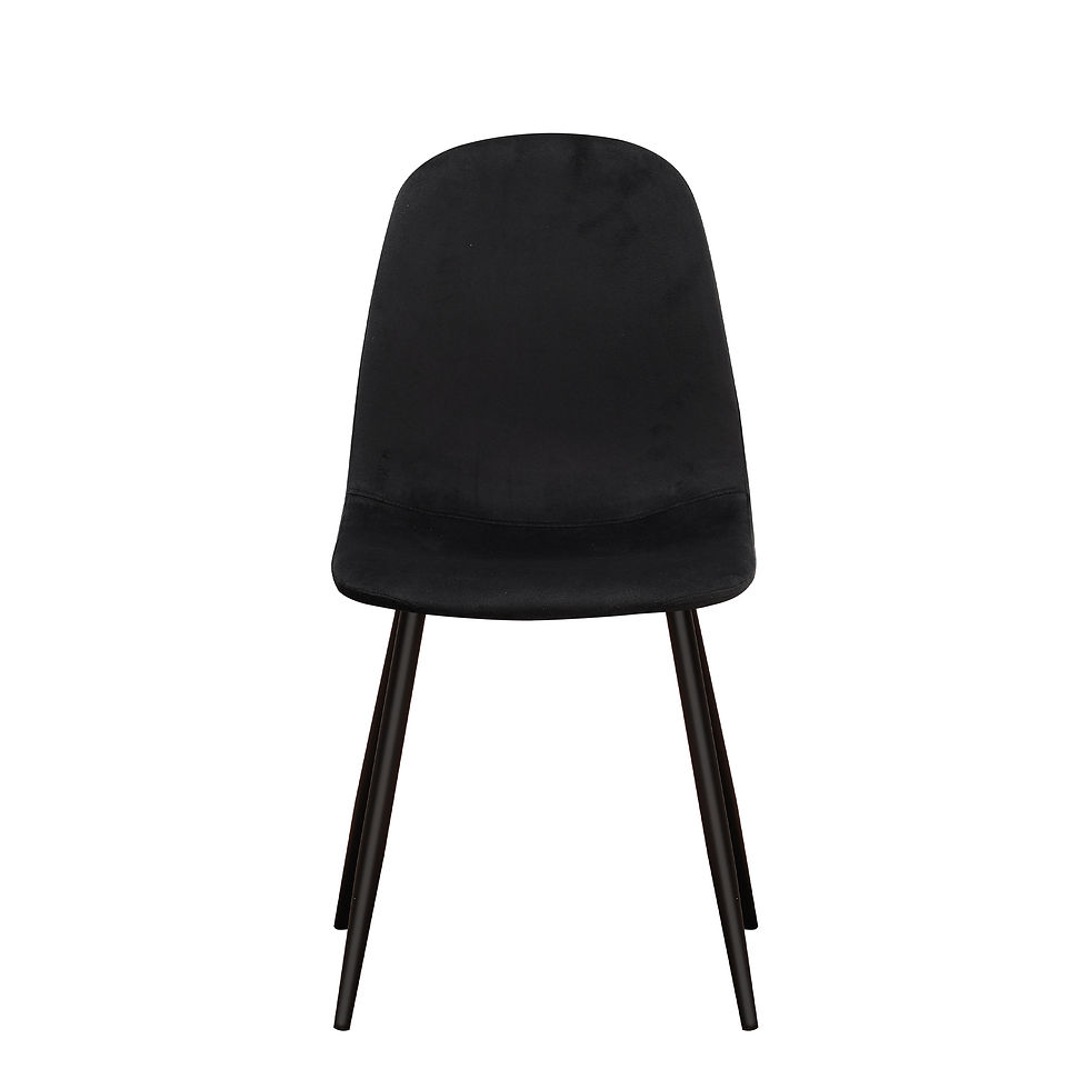 Thumbnail: BLACK FABRIC CHAIR BLACK METAL LEGS
