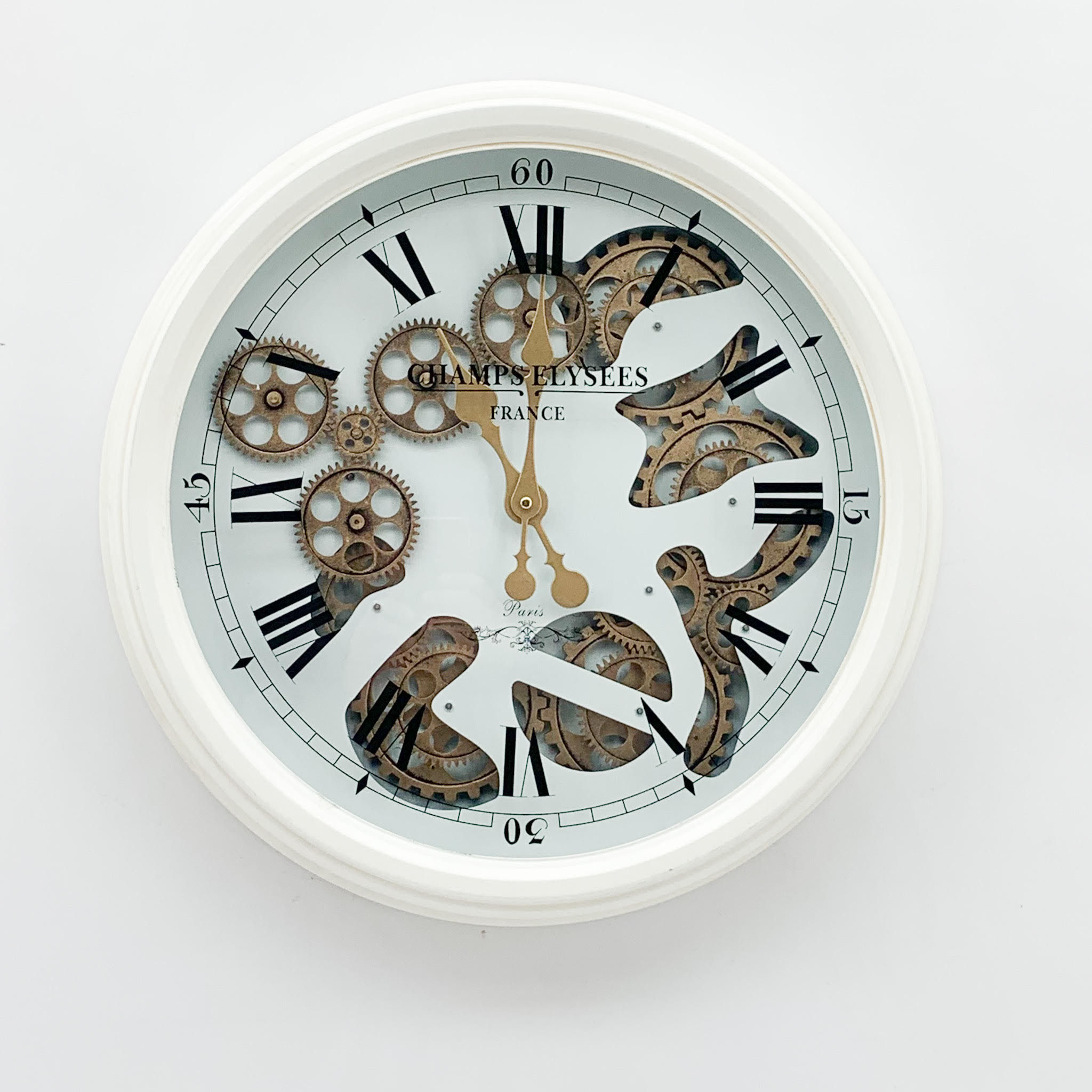 52.5CM WHITE WALL CLOCK