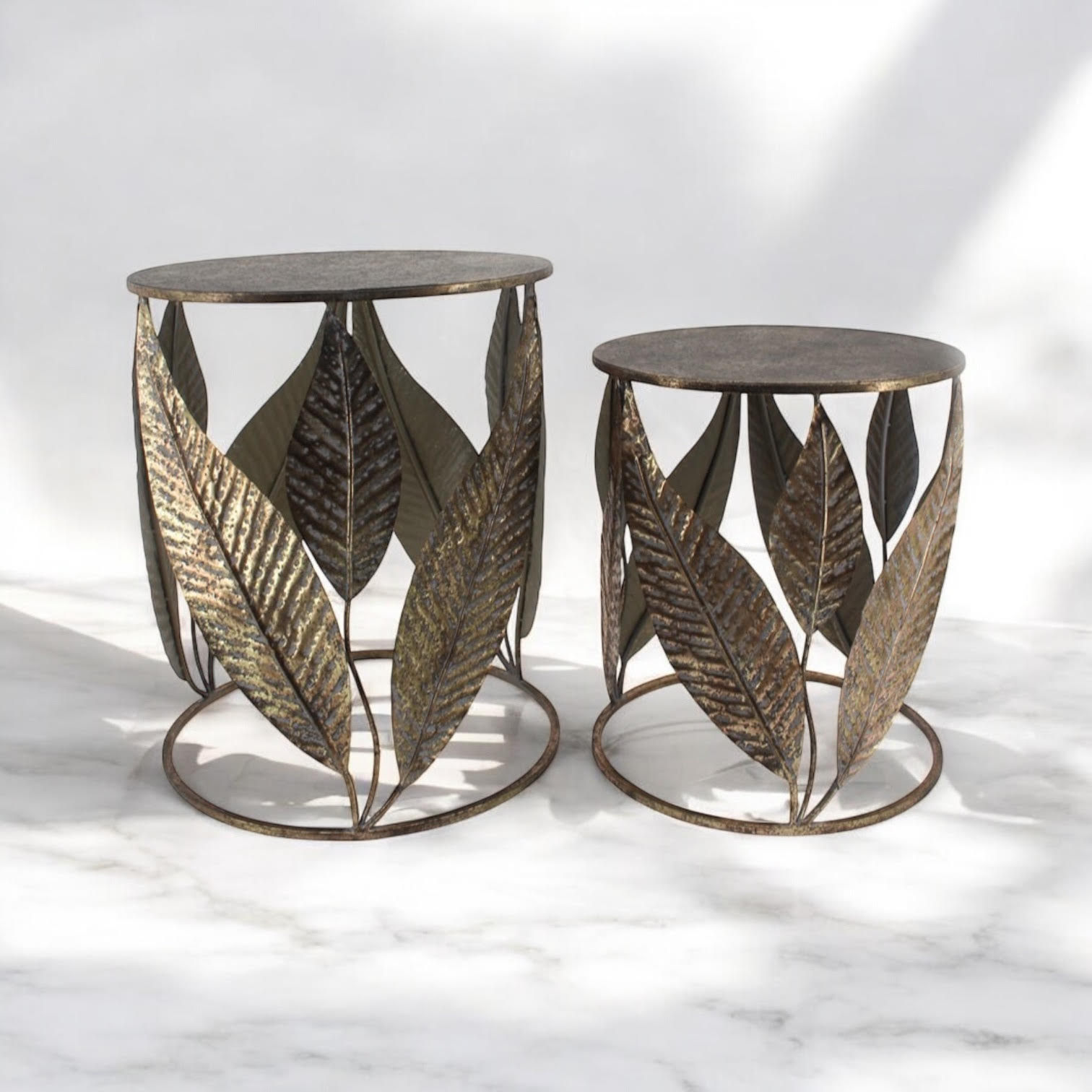 61/50CM SET 2 METAL TABLES