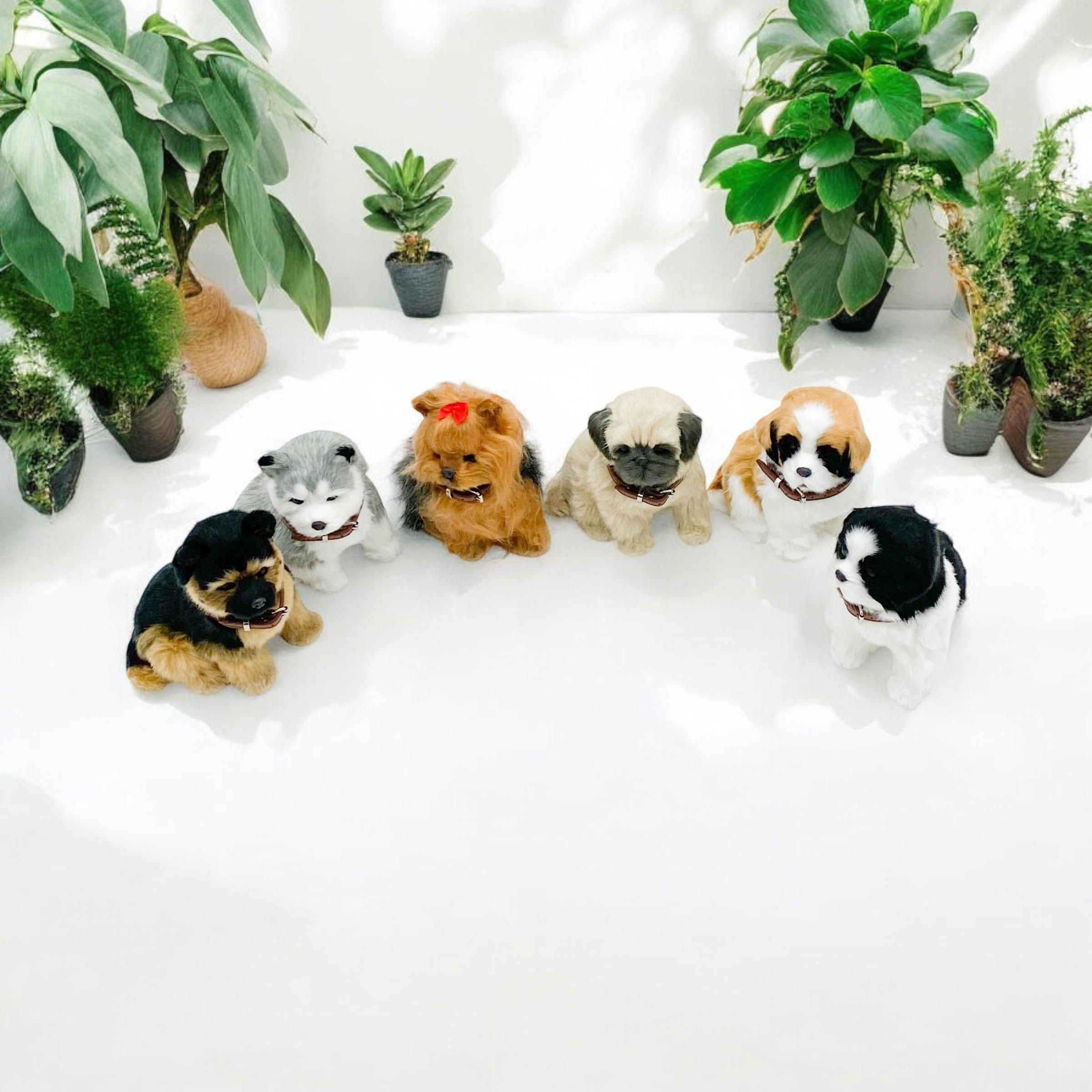 18CM STANDING PUPPIES-6 ASST COLOUR