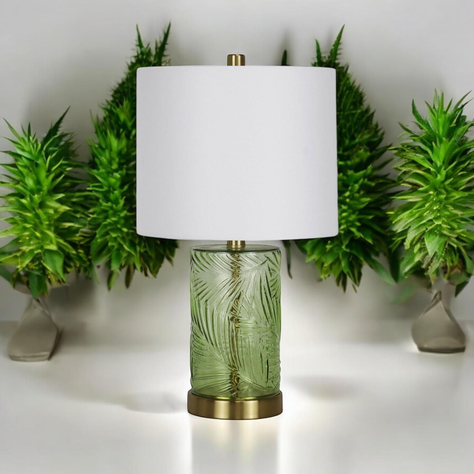 53CM GLASS TABLE LAMP
