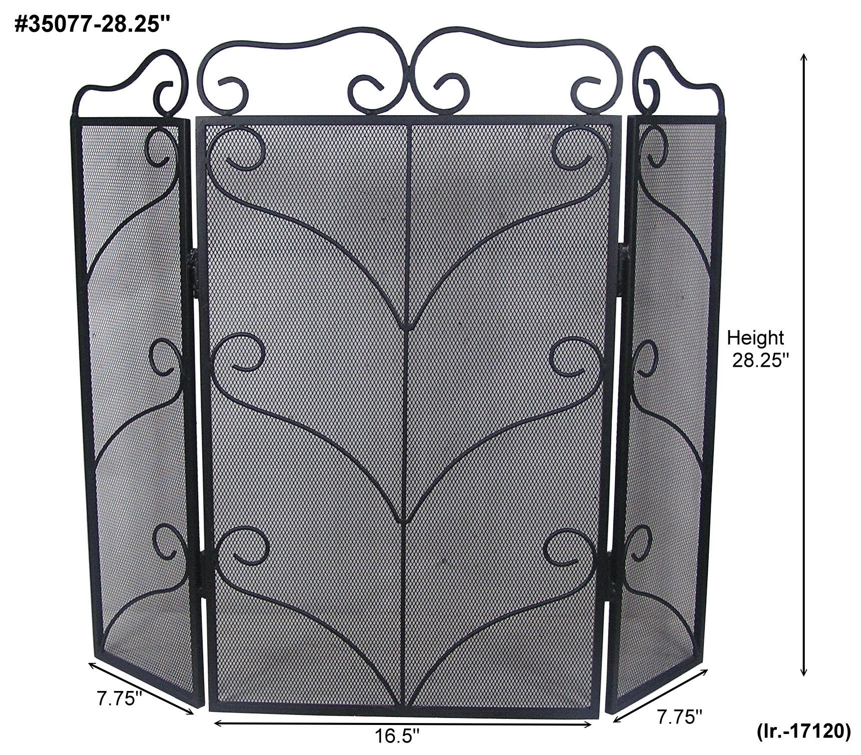 28" BLACK FIRESCREEN