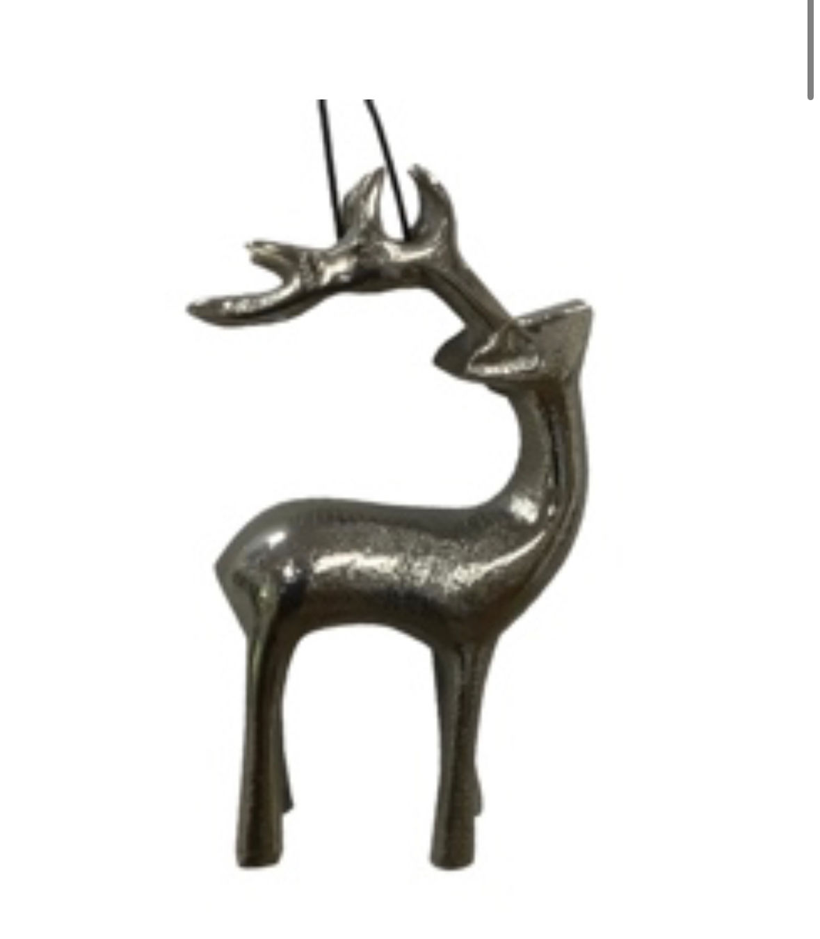 5" NICKEL PLATED HANGING REINDEER