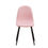 Thumbnail: PINK FABRIC CHAIR BLACK METAL LEGS