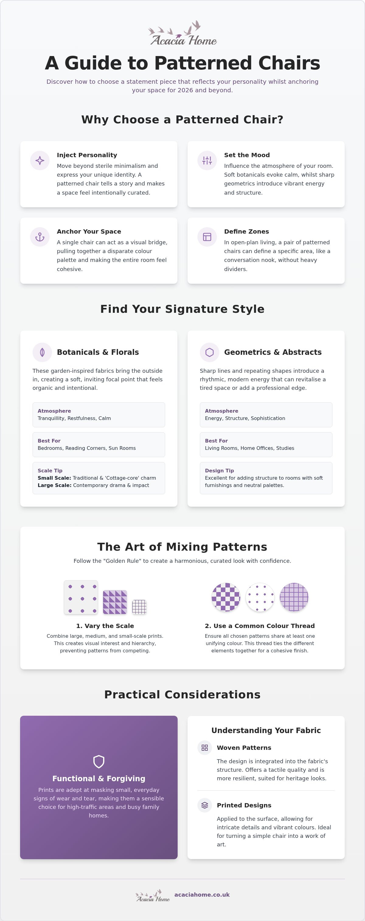 Patterned chairs