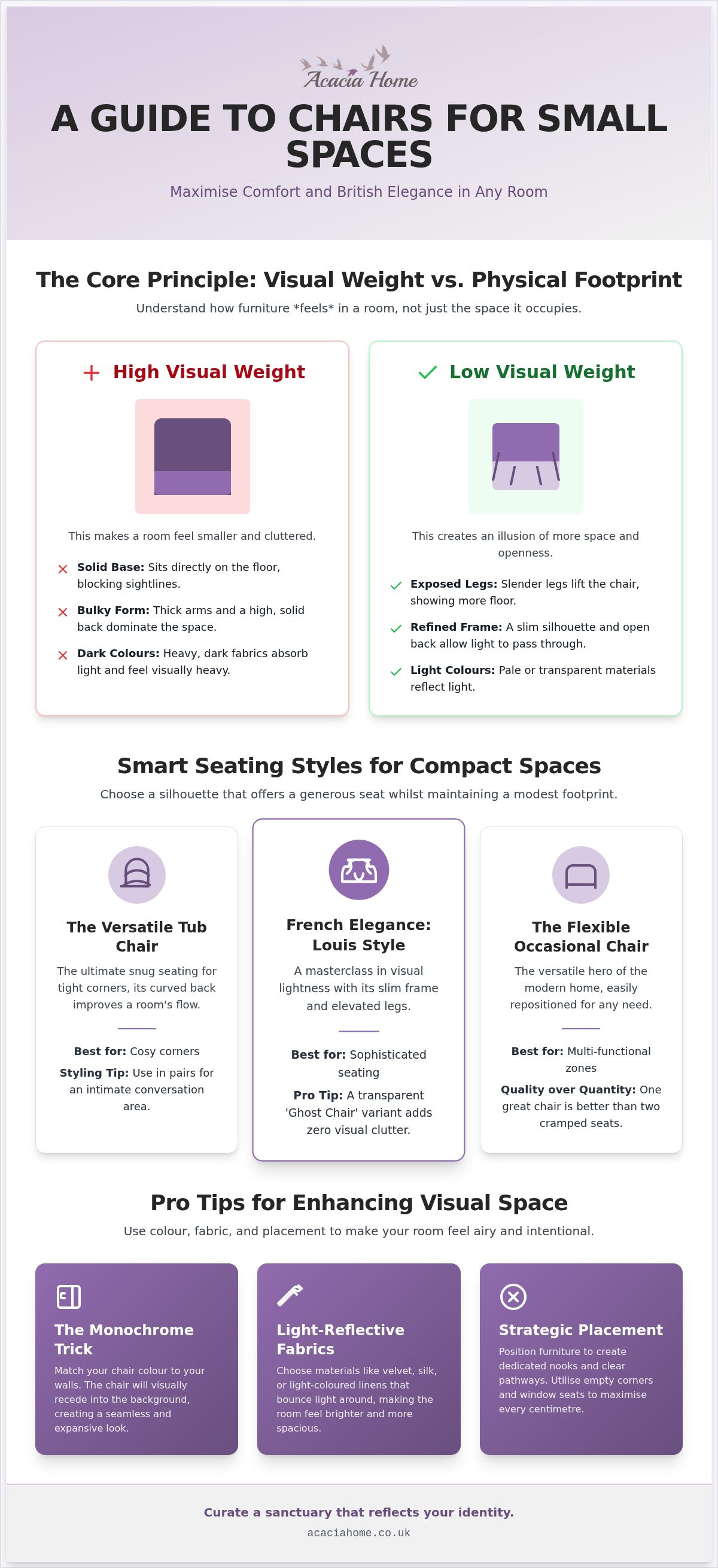Chairs for small spaces