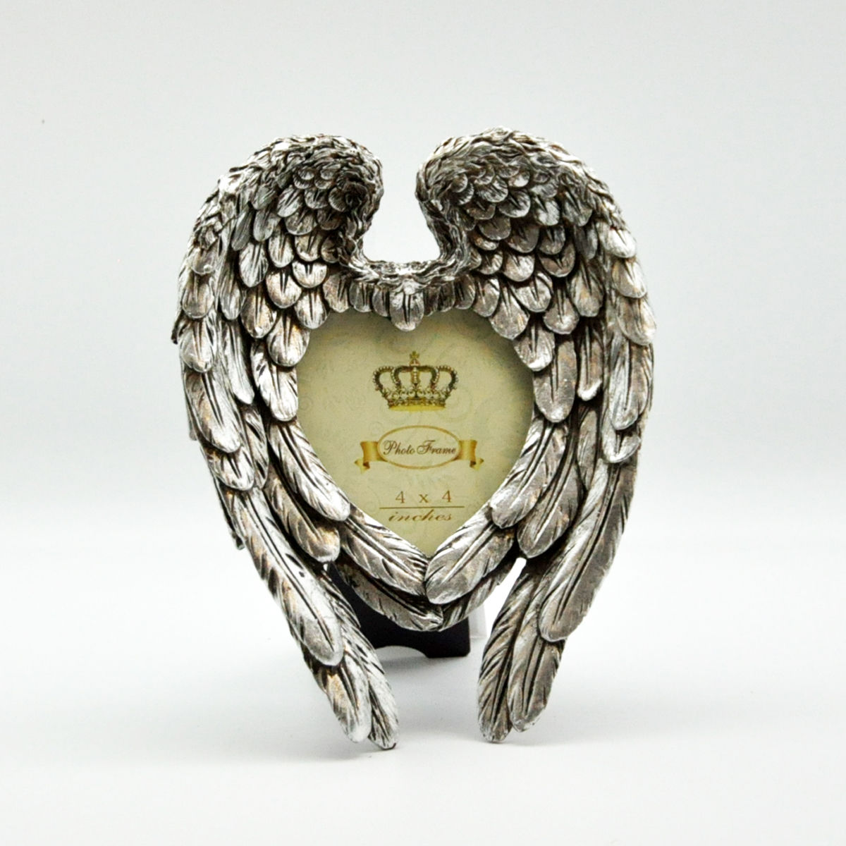23CM ANTIQUE SILVER PHOTOFRAME-WING DESIGN