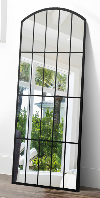 170CM CAST IRON BLACK WALL MIRROR