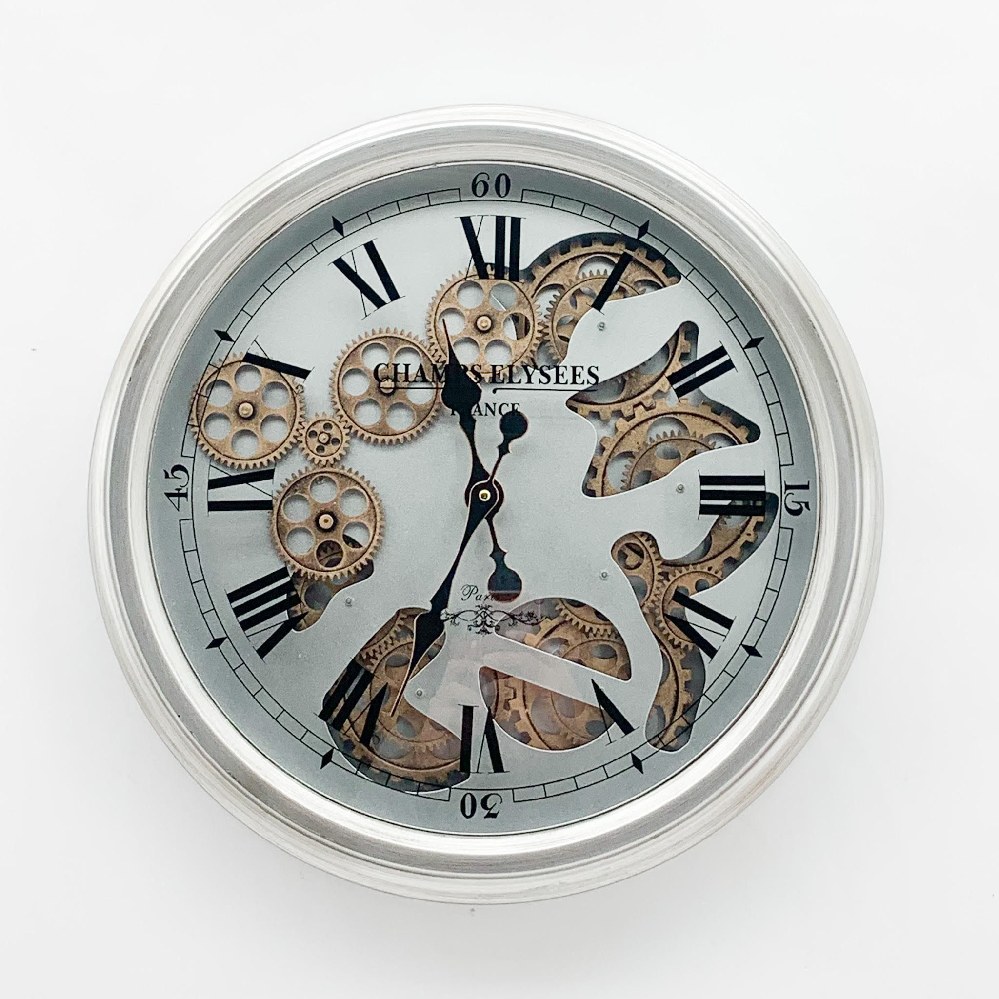 52.5CM SILVER WALL CLOCK