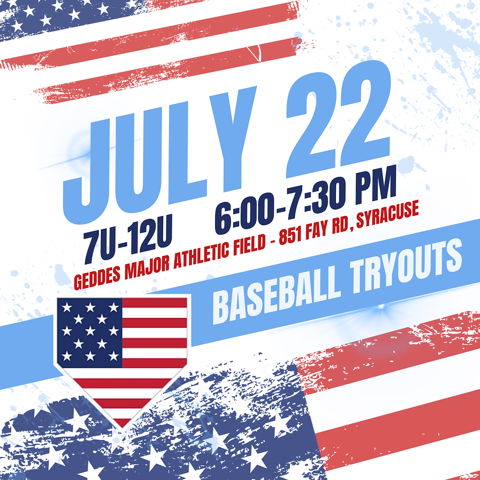2027 7U - 12U Baseball Tryouts - July 22