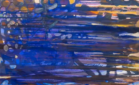 Waterfall and pebble stream 2