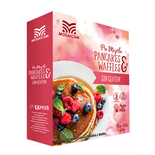 Premezcla Pancakes&Waffles Sin Gluten x 400g Mosaicum