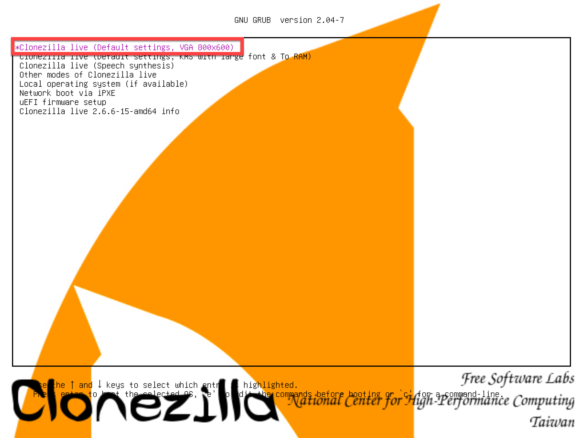 clonezilla image restore