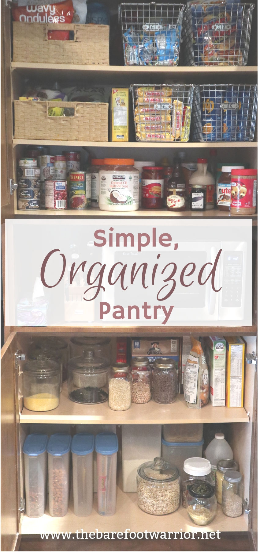 simple, organized pantry