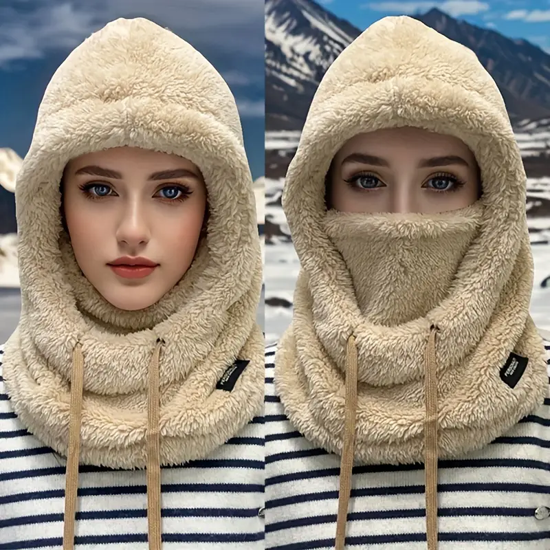 CozyShield™ Women’s Plush Winter Mask Hat