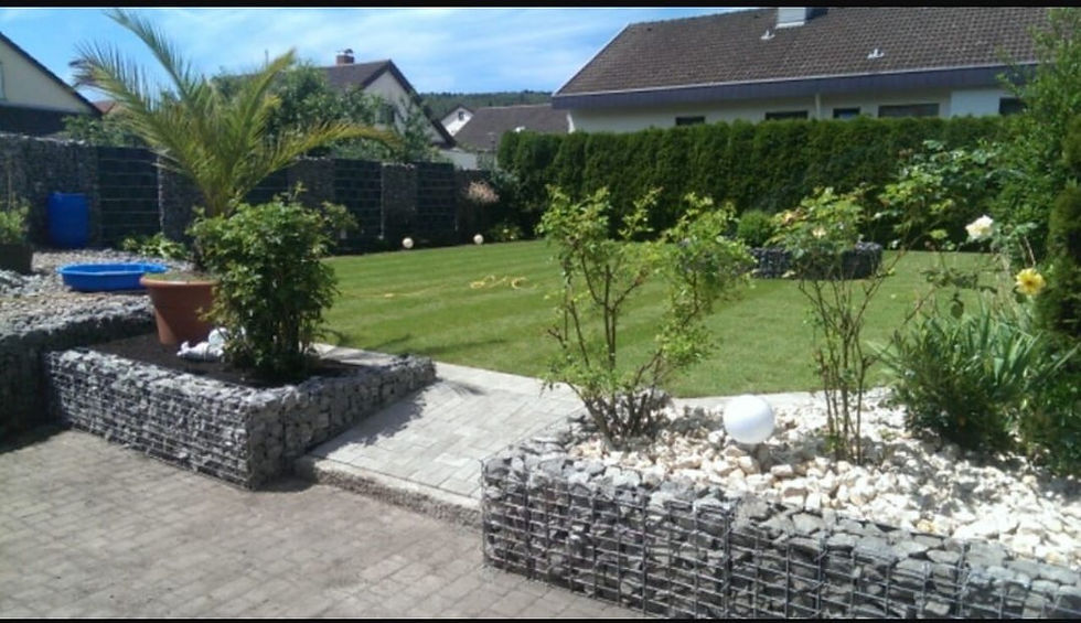 Gabionen im Garten