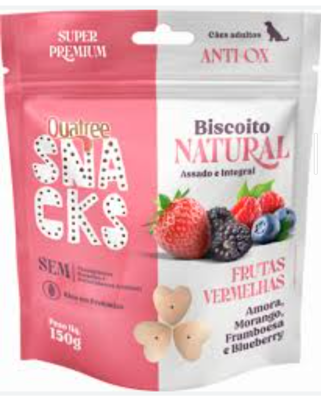 QUATREE BISCOITO NATURAL FRUTAS VERMELHAS 150G