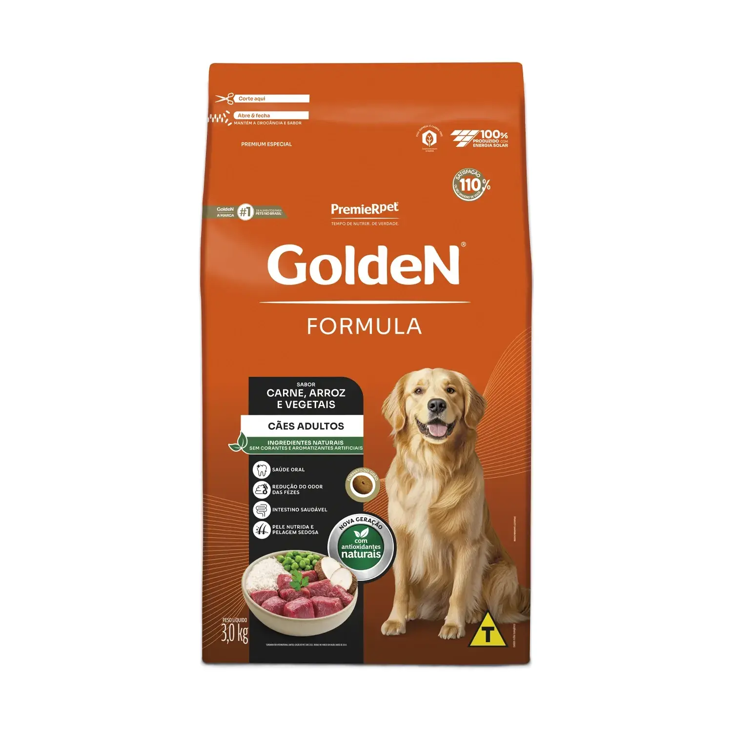 Golden Formula Carne e Arroz para Cães Adultos