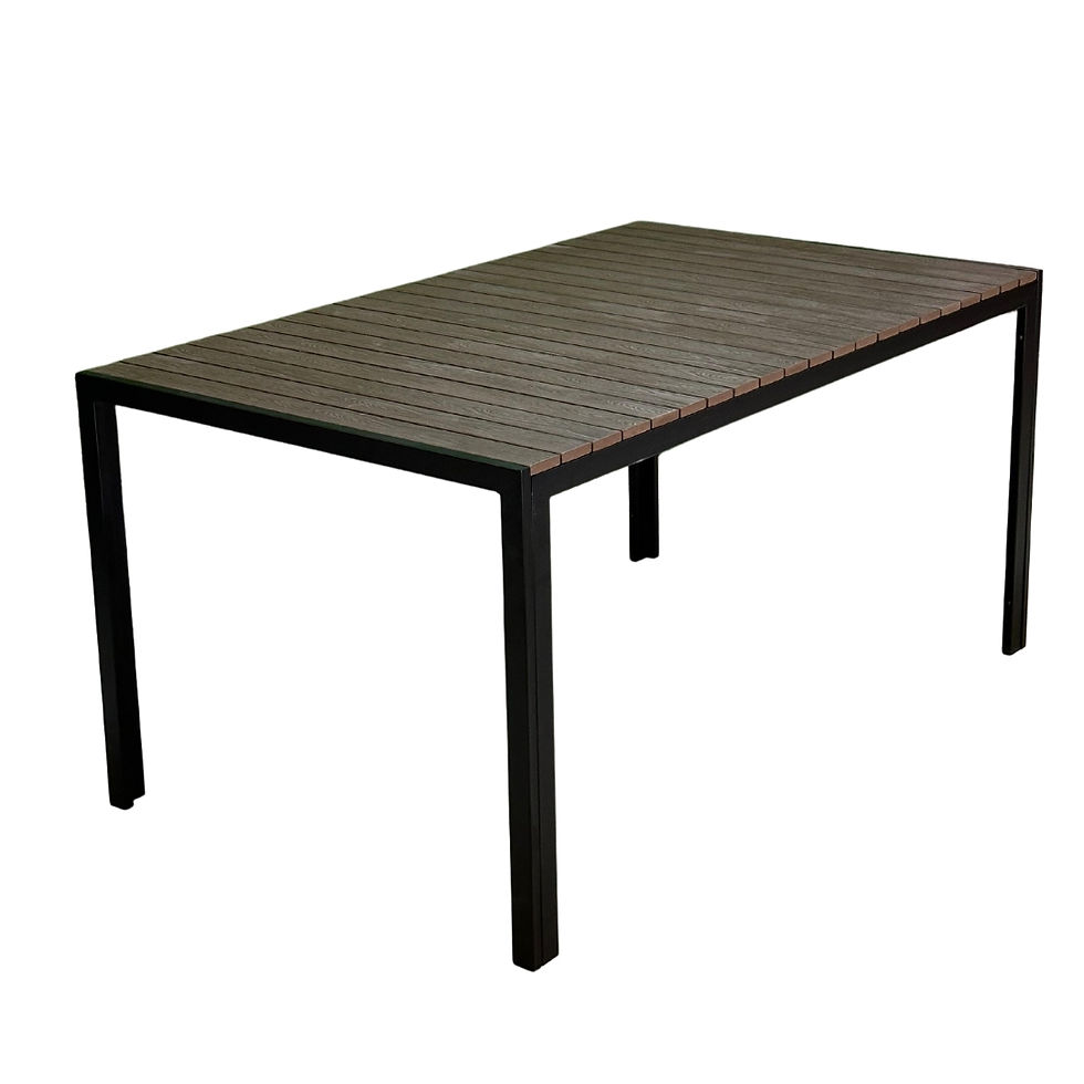Thumbnail: EVOUGE METAL TABLE + 6 CHAIRS  SET Black/Wood