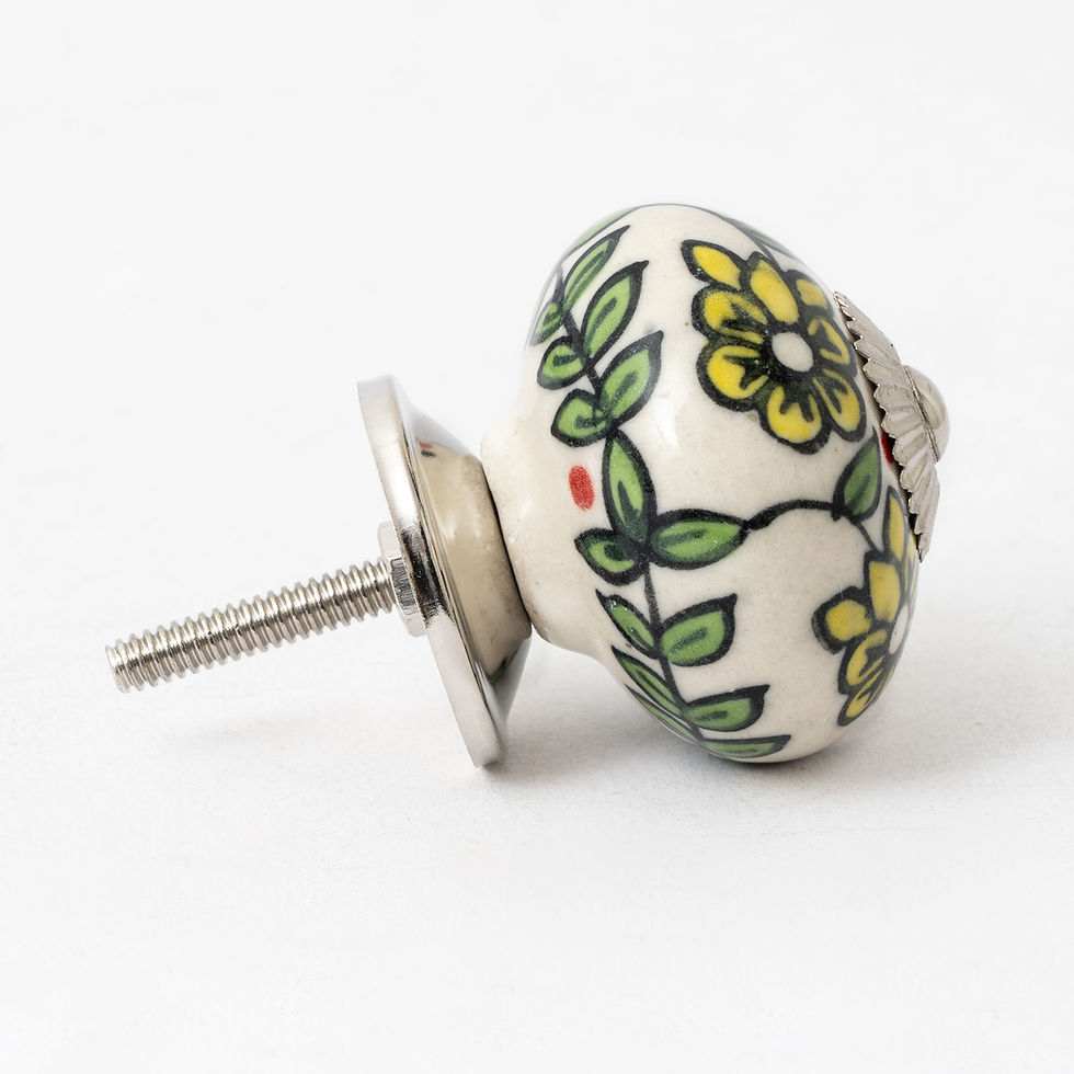 Thumbnail: Yellow Flower Ceramic Knob