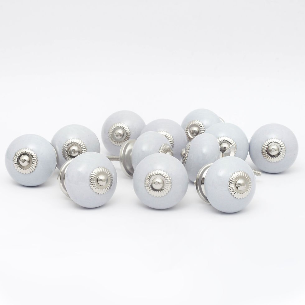 Thumbnail: Grey Plain Ceramic Knob