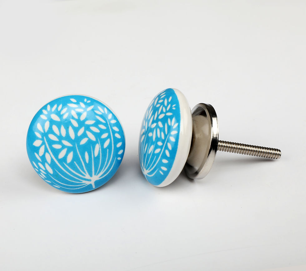 Thumbnail: Boho Chic Blue Ceramic Handle