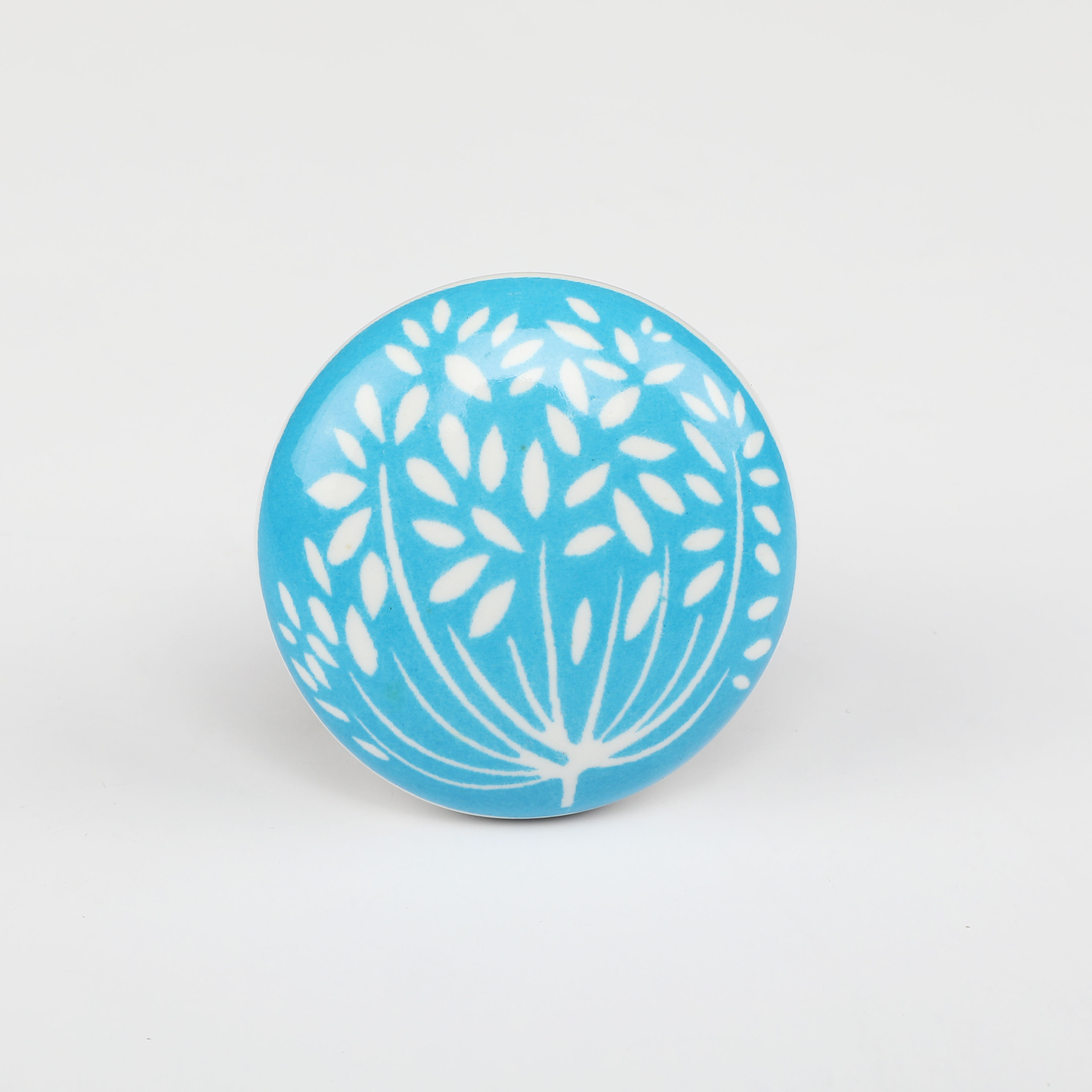 Boho Chic Blue Ceramic Handle