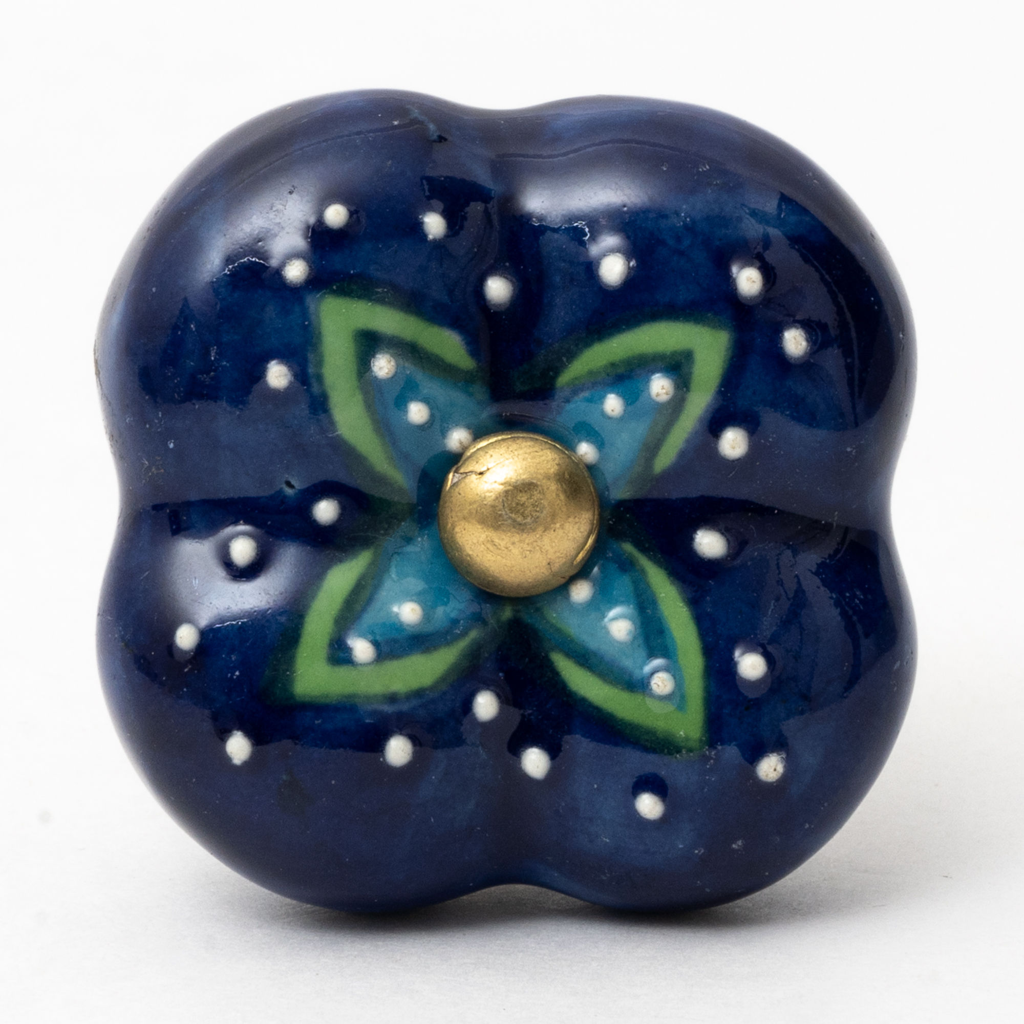 Blue Square Ceramic Knob